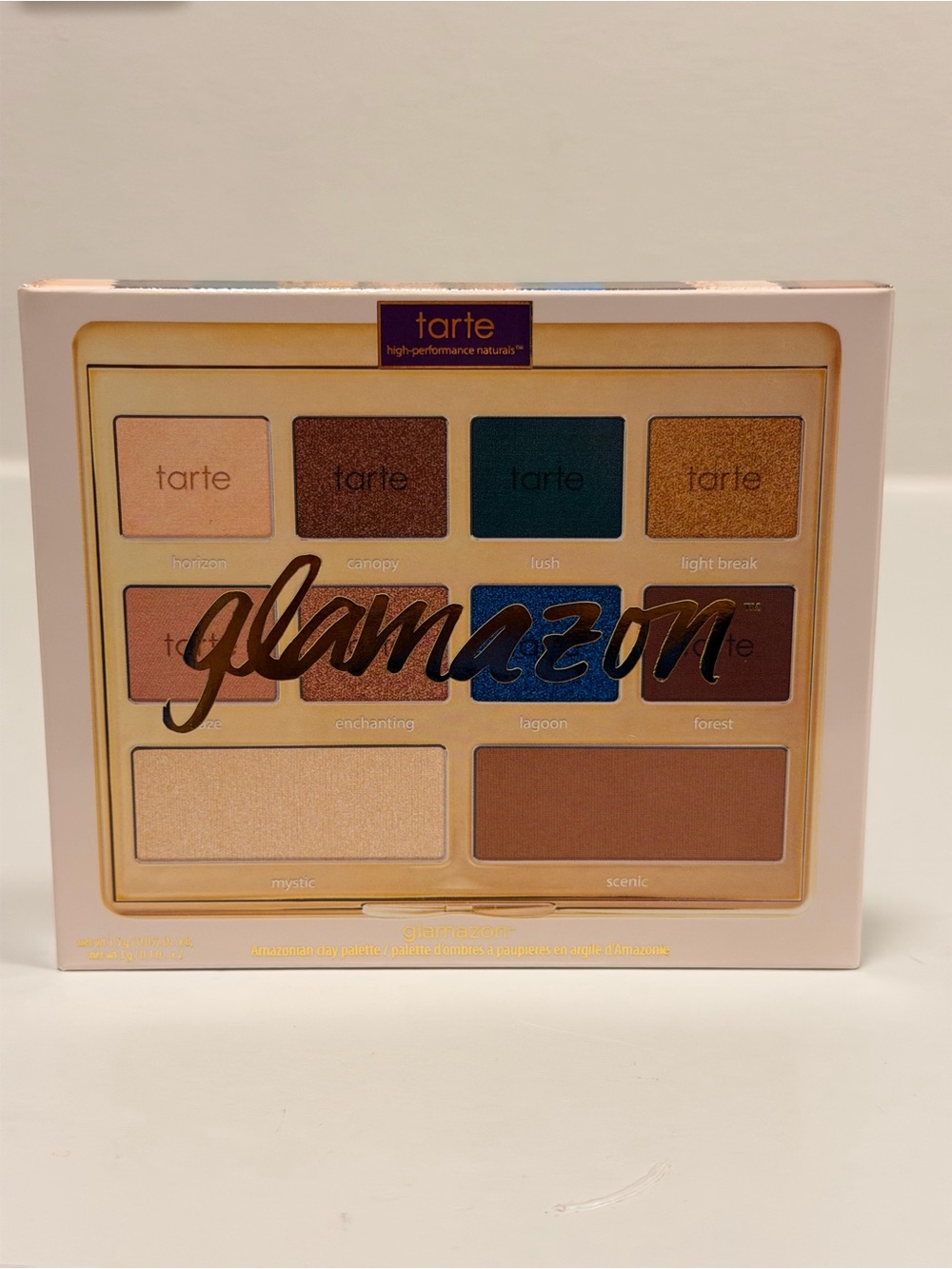 tarte Glamazon Eyeshadow Palette — Peach, Bronze, Teal, Gold, Blue, Brown
